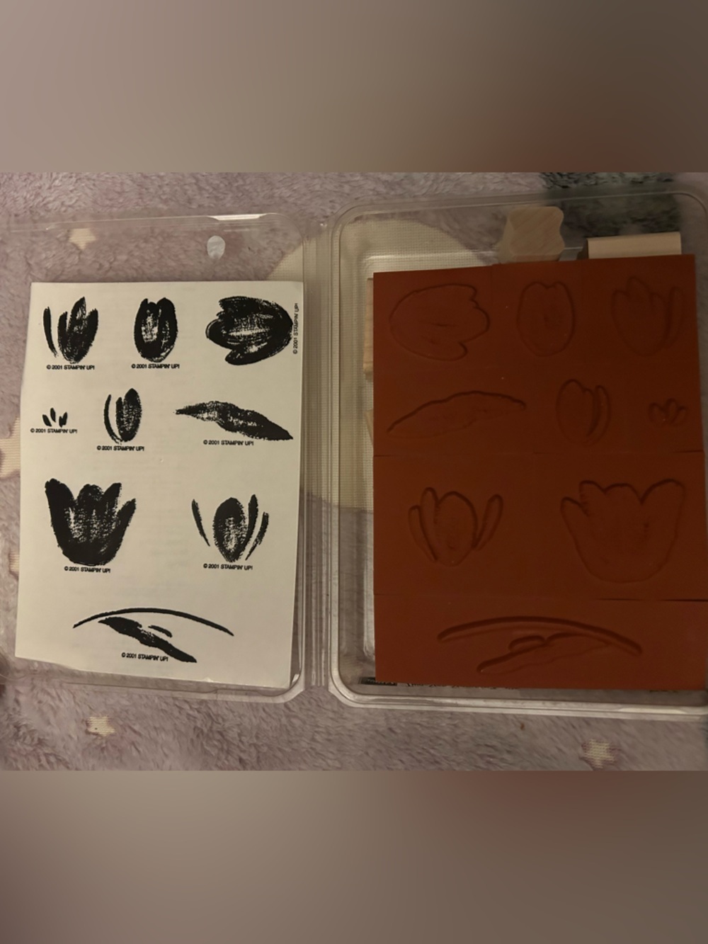 Stampin Up! Terrific Tulips Stamp Set of 9 Retired Scrapbook Card making Crafts